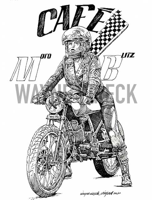 Cafe Moto Blitz - Moto Blitz Print