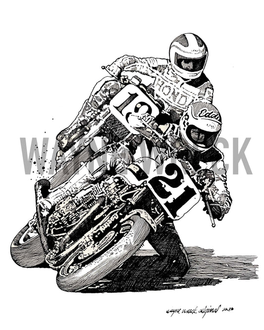 Freddie & Eddie - Motorcycle Print