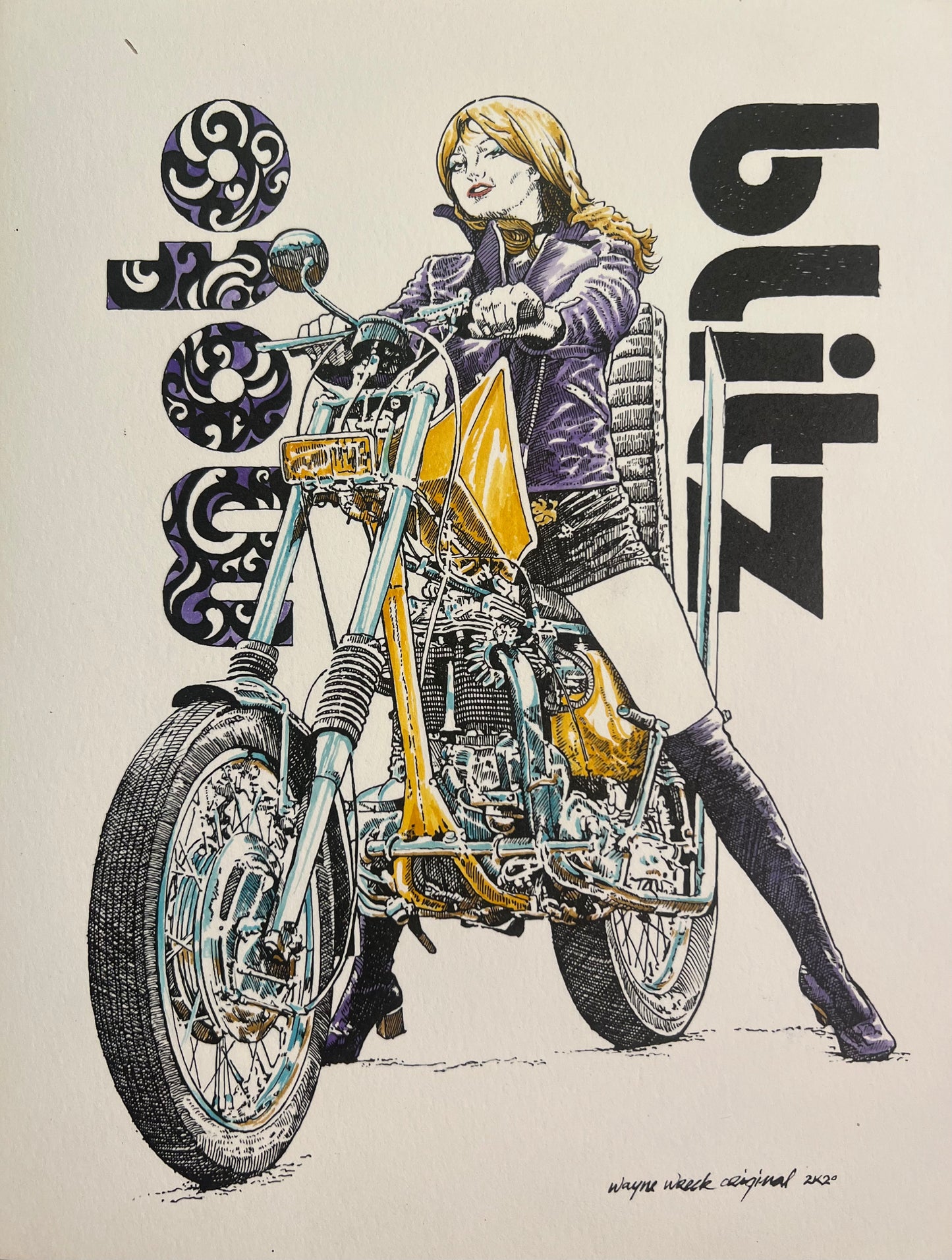 Mod Moto - Moto Blitz Print