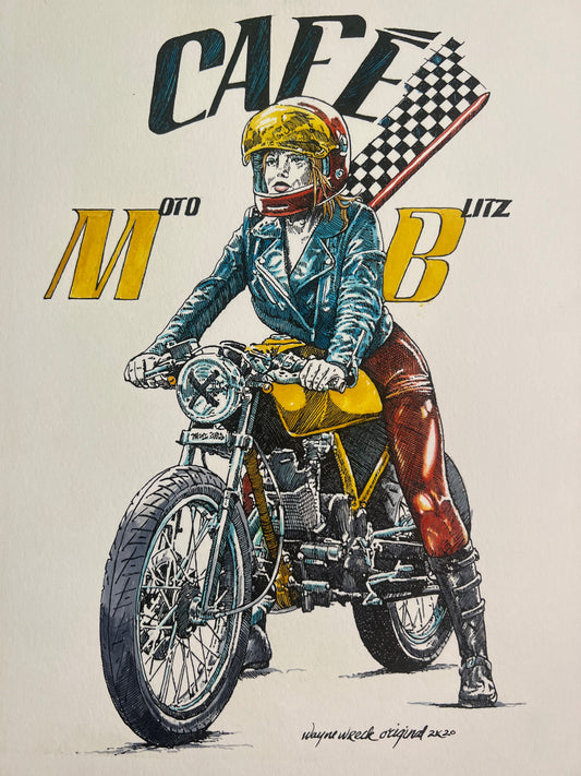 Cafe Moto Blitz - Moto Blitz Print