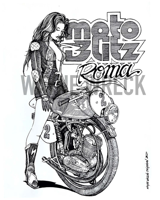 Moto Blitz Roma Sticker