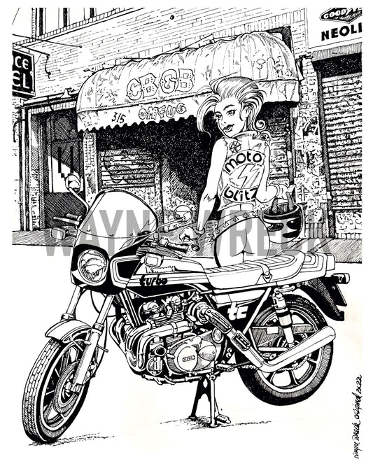 Moto Punk - Moto Blitz Print